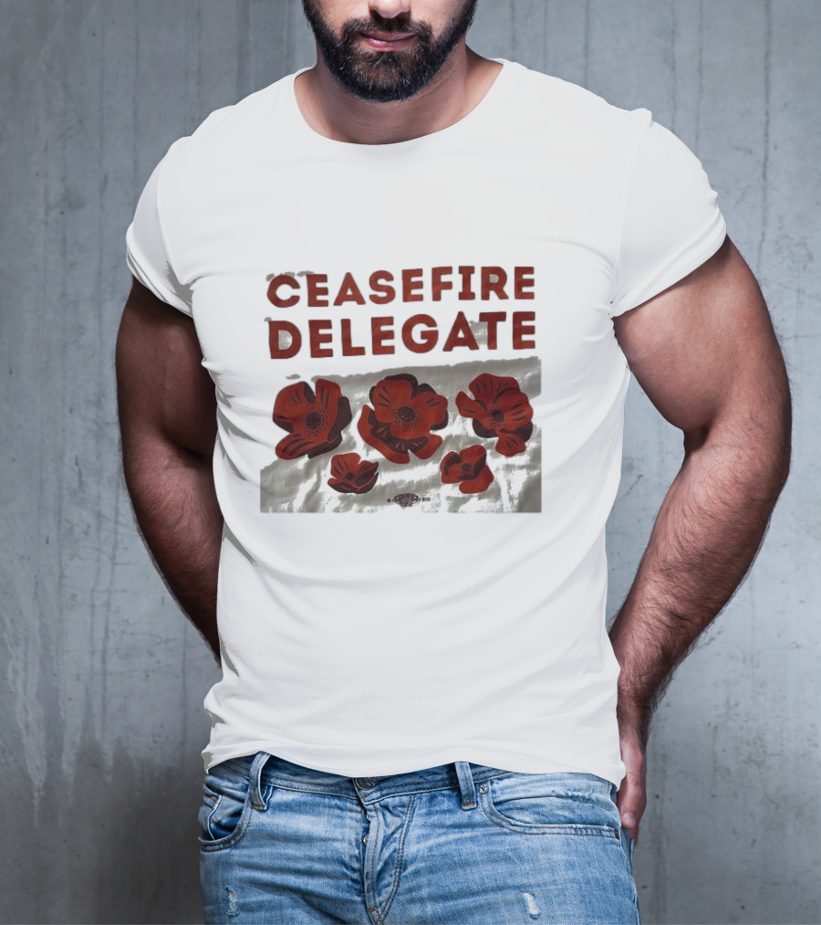 Ceasefire Delegate Red Poppies And Peace T-Shirt