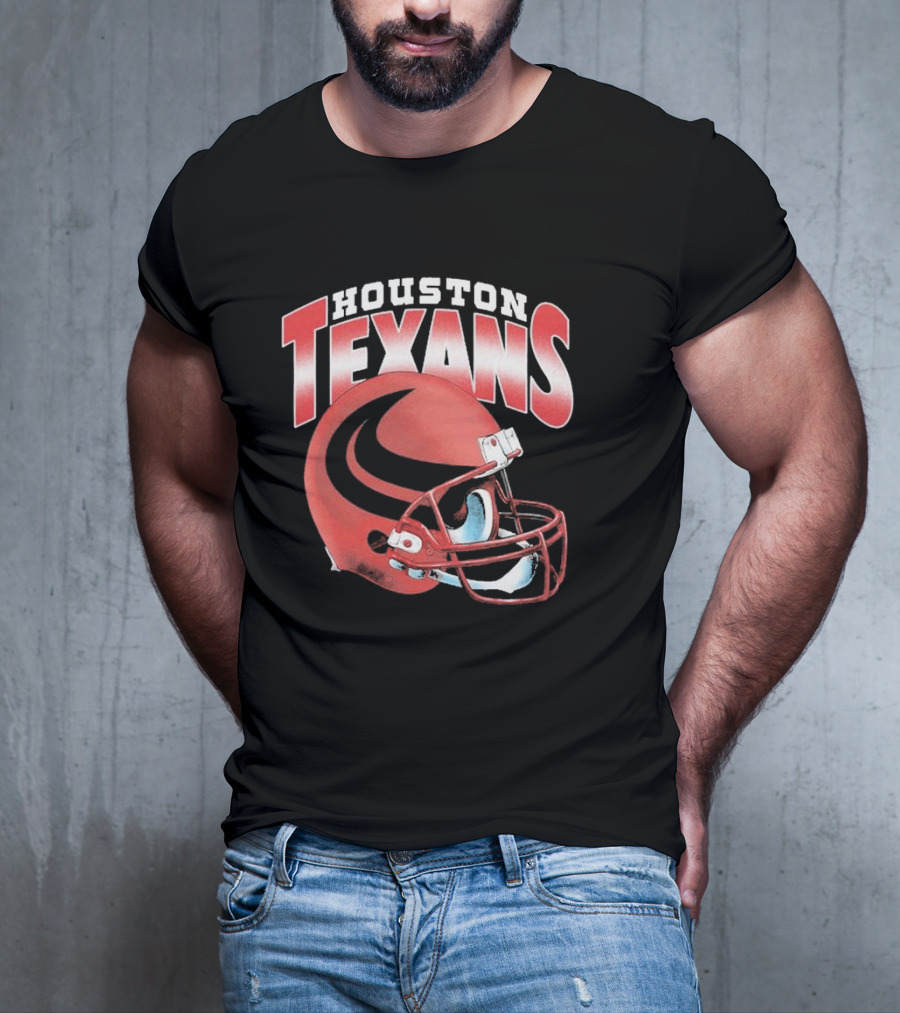 Houston Texans Gradient Helmet Football Gear T-Shirt
