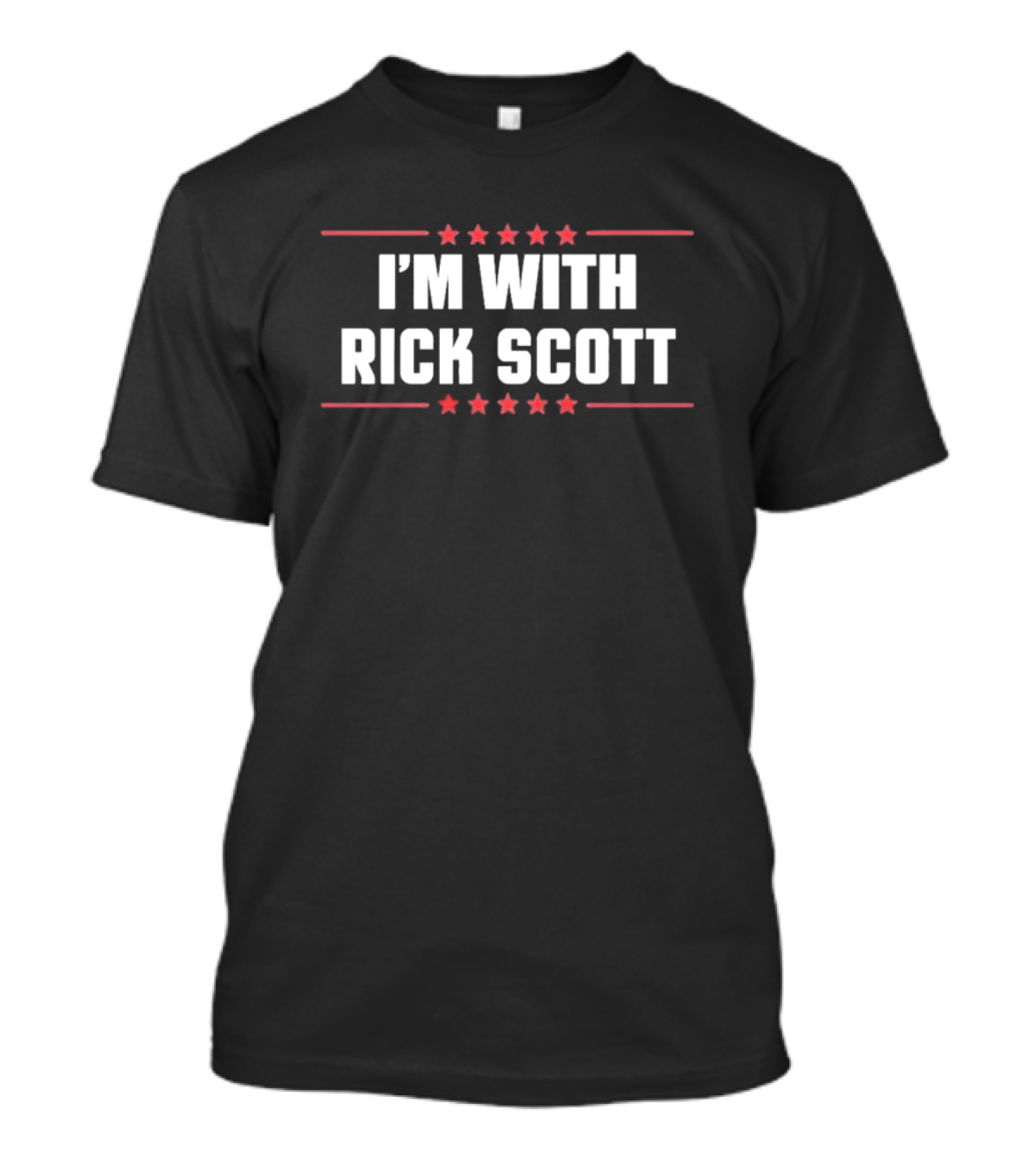 I’m With Rick Scott Stars And Stripes Text T-Shirt