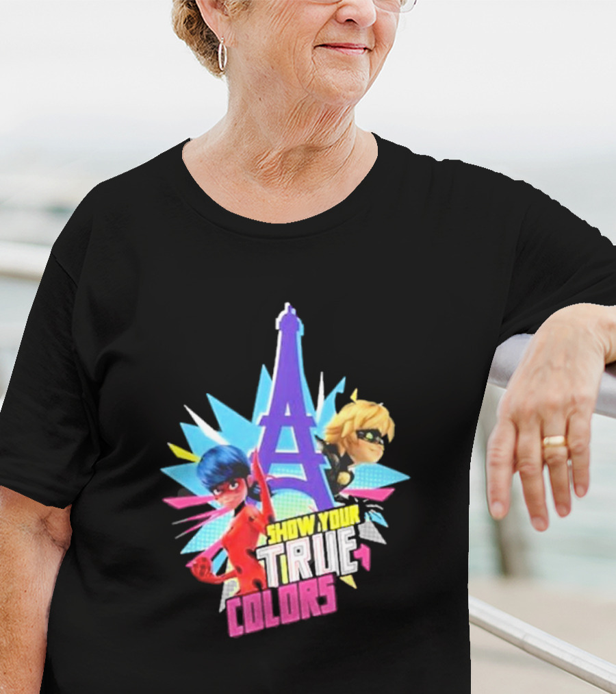 Miraculous Ladybug And Cat Noir Show Your True Colors Paris Eiffel Tower T-Shirt