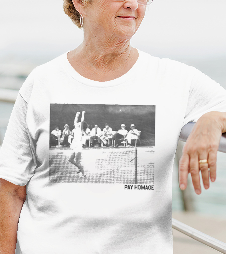 Billie Jean King Pay Homage Tennis Court Victory T-Shirt