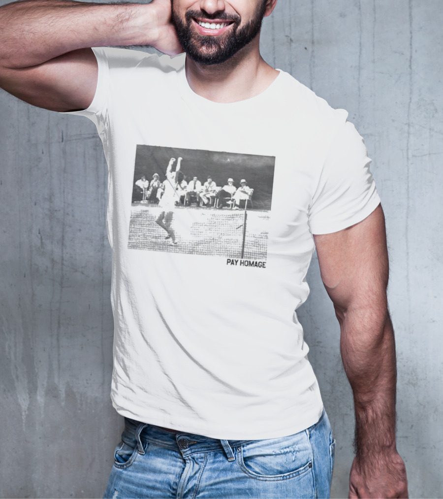 Billie Jean King Pay Homage Tennis Court Victory T-Shirt