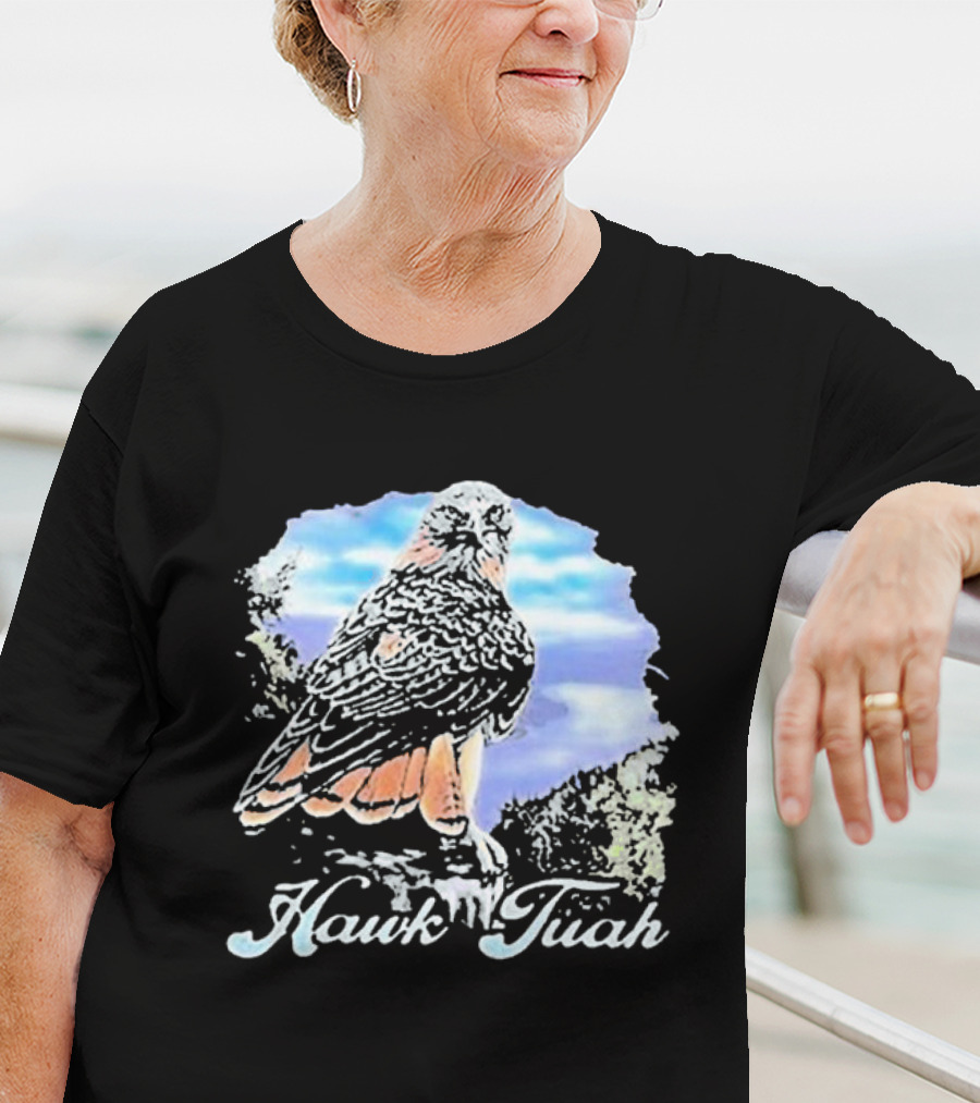 Hawk Tuah Scenic 70s Vintage Style Bird T-Shirt