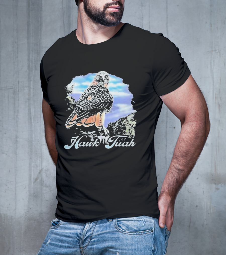 Hawk Tuah Scenic 70s Vintage Style Bird T-Shirt