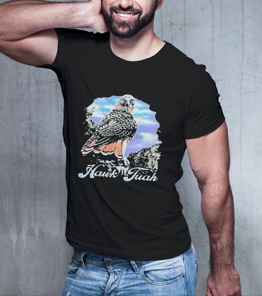 Hawk Tuah Scenic 70s Vintage Style Bird T-Shirt