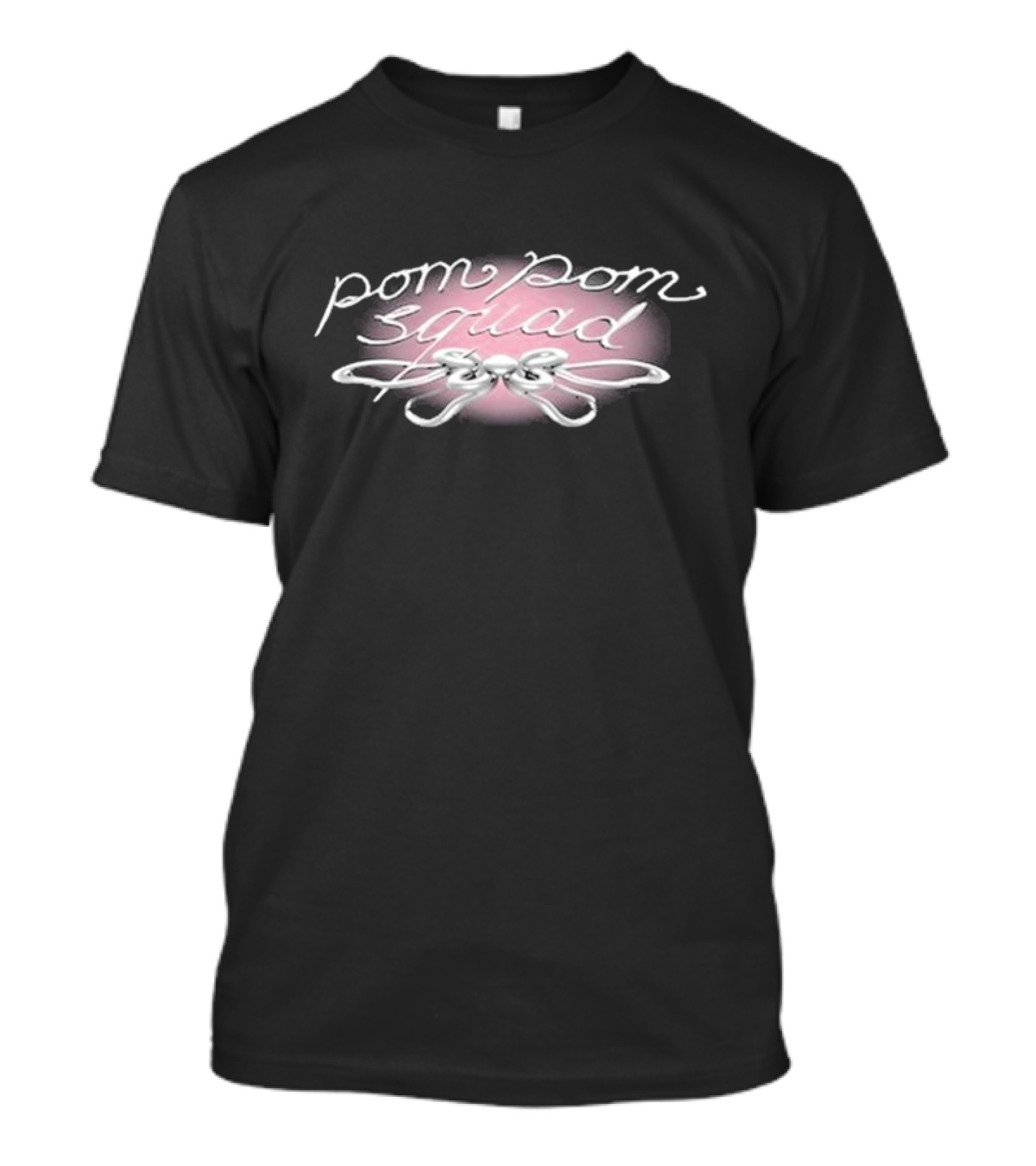 Pom Pom Squad Pink And Chrome Bow T-Shirt