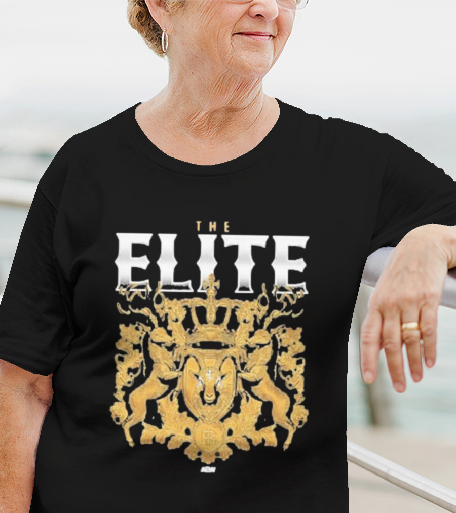 The Elite AEW Gold Coat Of Arms Crest T-Shirt