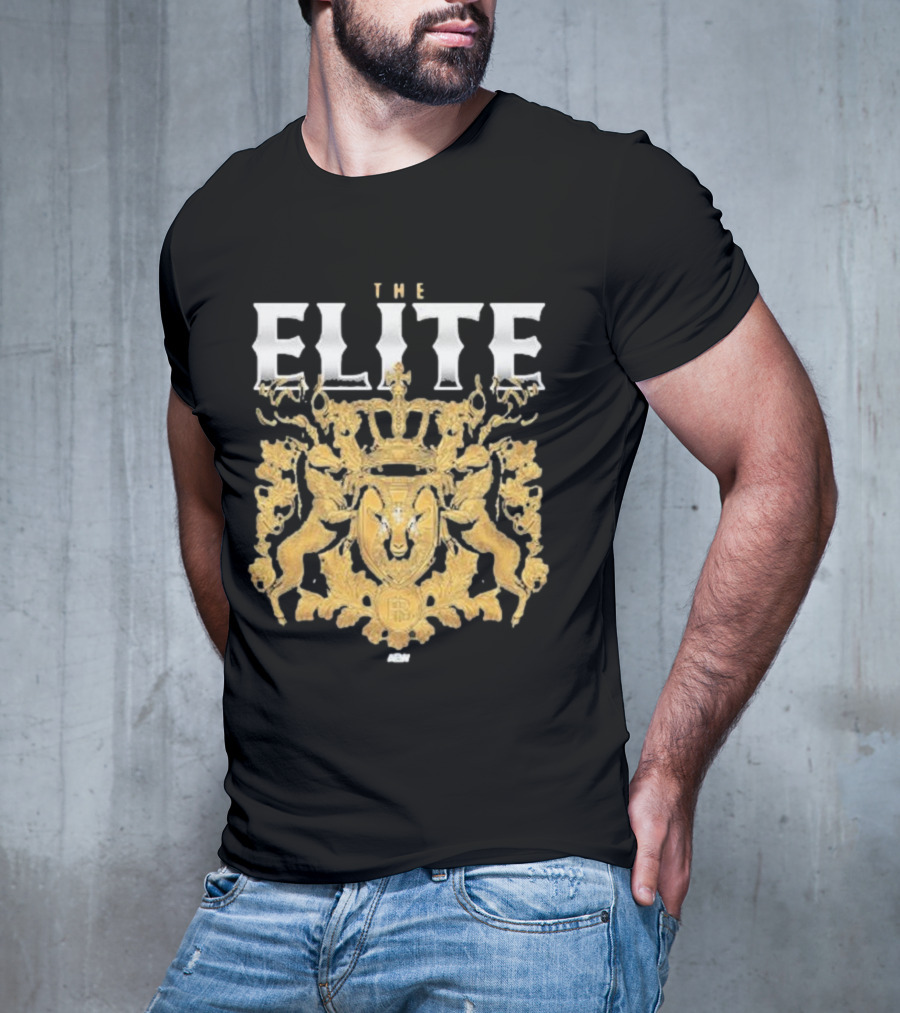 The Elite AEW Gold Coat Of Arms Crest T-Shirt