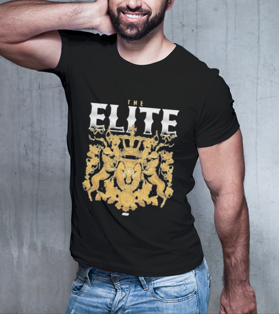 The Elite AEW Gold Coat Of Arms Crest T-Shirt
