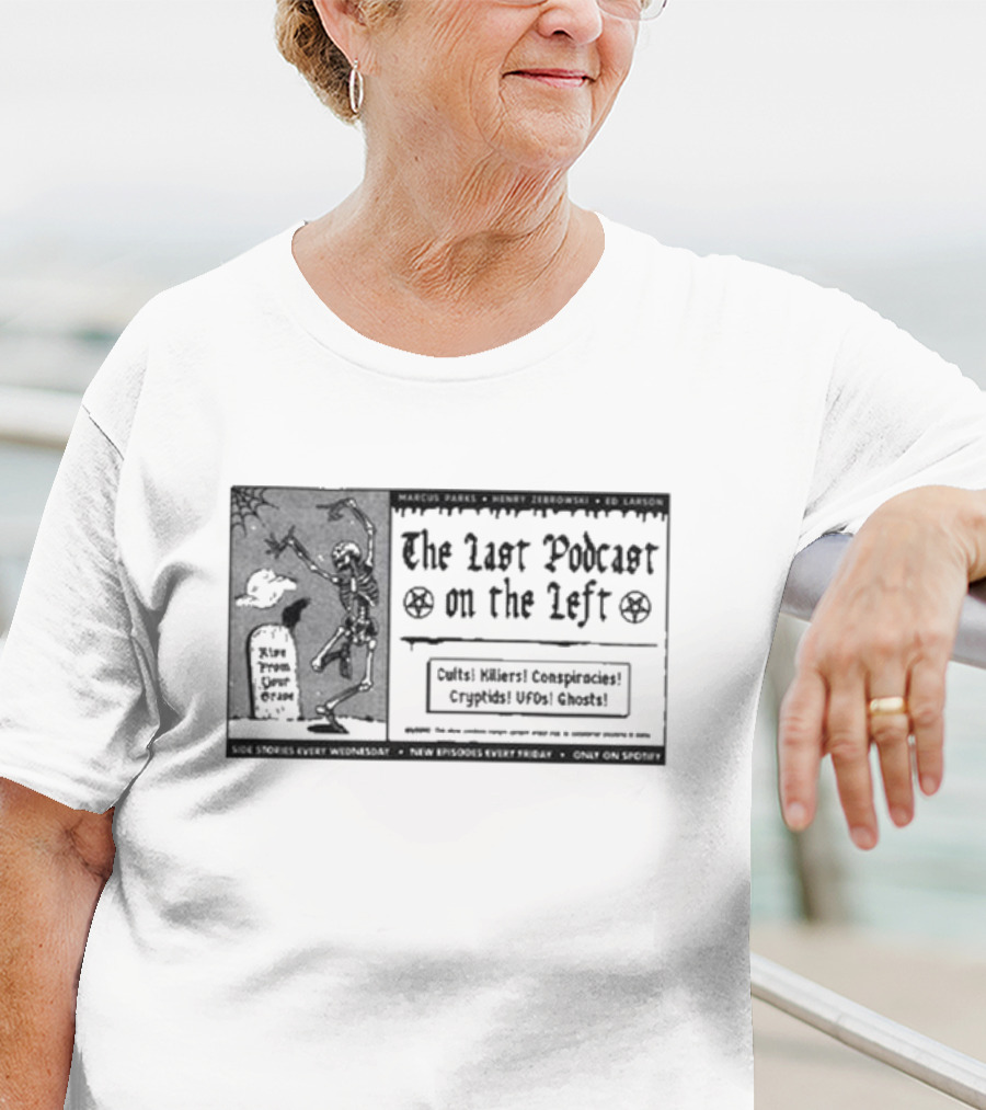 The Last Podcast On The Left Cults Killers Conspiracies Cryptids UFOs Ghosts Vintage Pulp Ad T-Shirt
