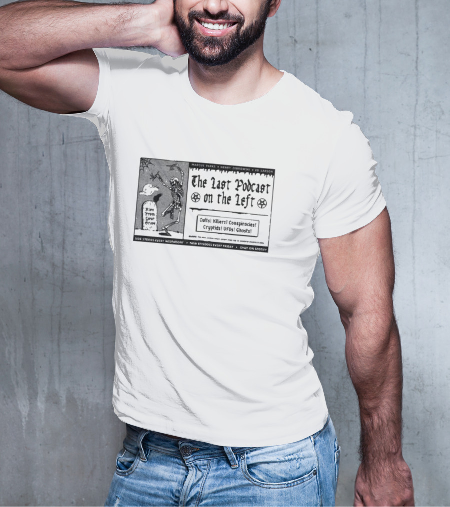 The Last Podcast On The Left Cults Killers Conspiracies Cryptids UFOs Ghosts Vintage Pulp Ad T-Shirt