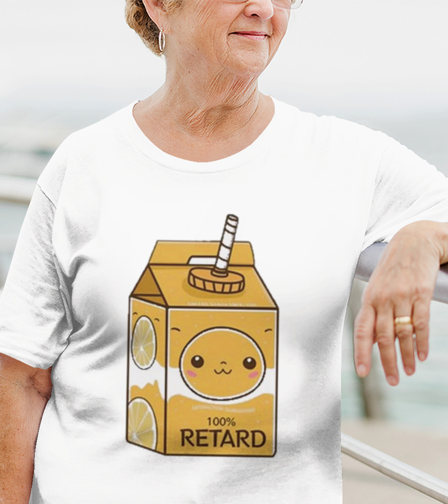 Satisfaction Guaranteed 100 Retard Lemon Juice Box Kawaii Face T-Shirt