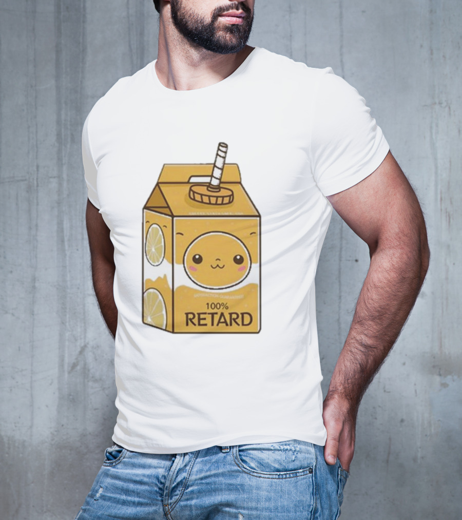 Satisfaction Guaranteed 100 Retard Lemon Juice Box Kawaii Face T-Shirt