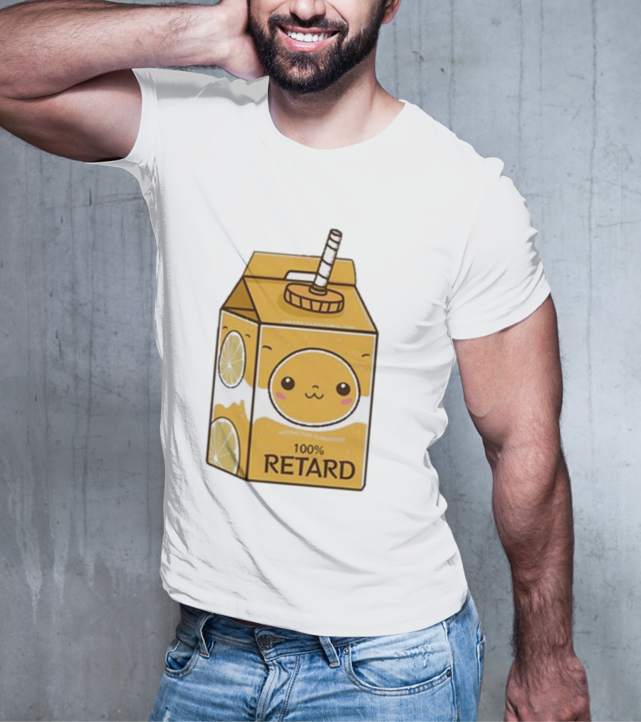Satisfaction Guaranteed 100 Retard Lemon Juice Box Kawaii Face T-Shirt