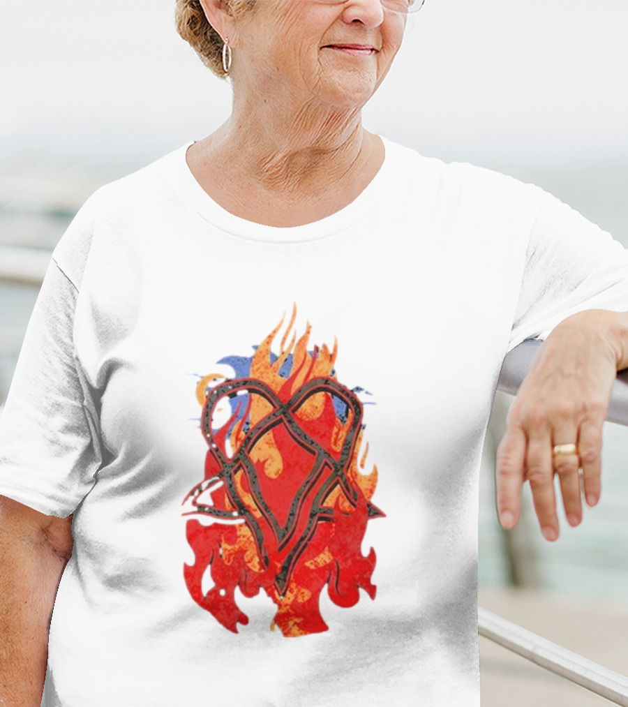 Ville Valo Heartagram Flames Touched By Fire T-Shirt