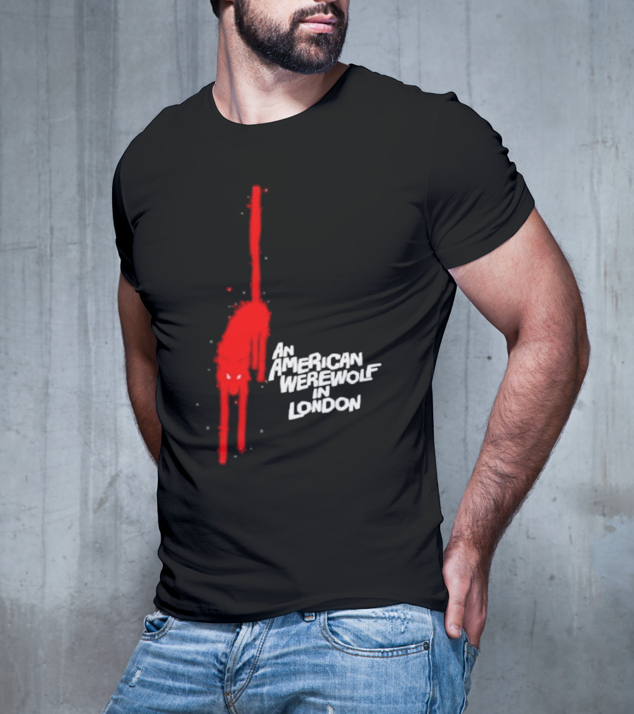An American Werewolf In London Retro Horror Movie Red Cat T-Shirt