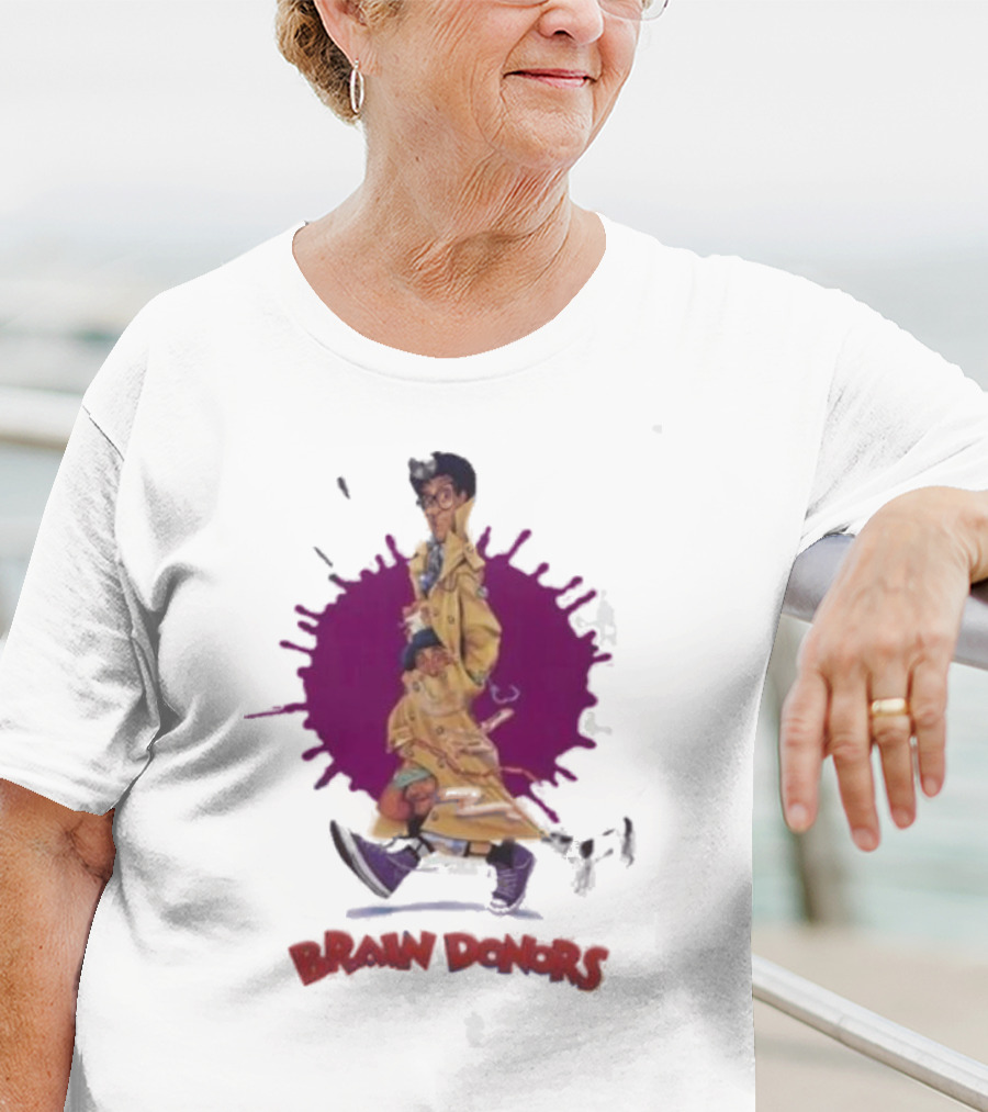 Brain Donors Retro 80’s Comedy Movie Characters Trench Coat Parade T-Shirt