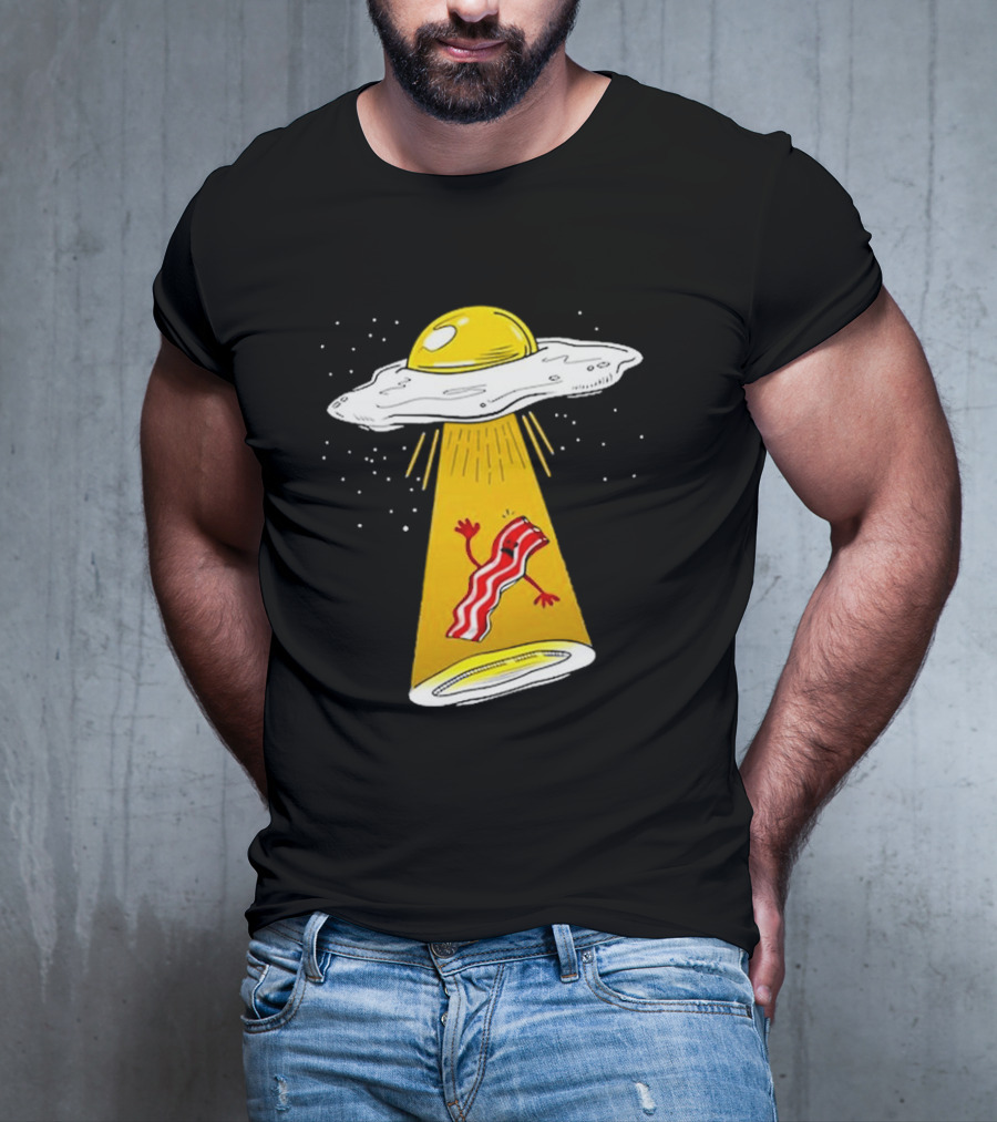 Dave Danna Wonder Nation Alien UFO Egg Abduction Breakfast T-Shirt