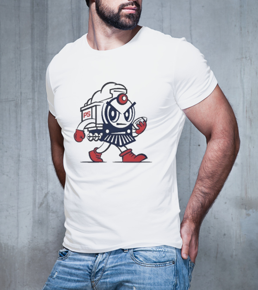 Josh Pate Mascot PS Train Football Character T-Shirt