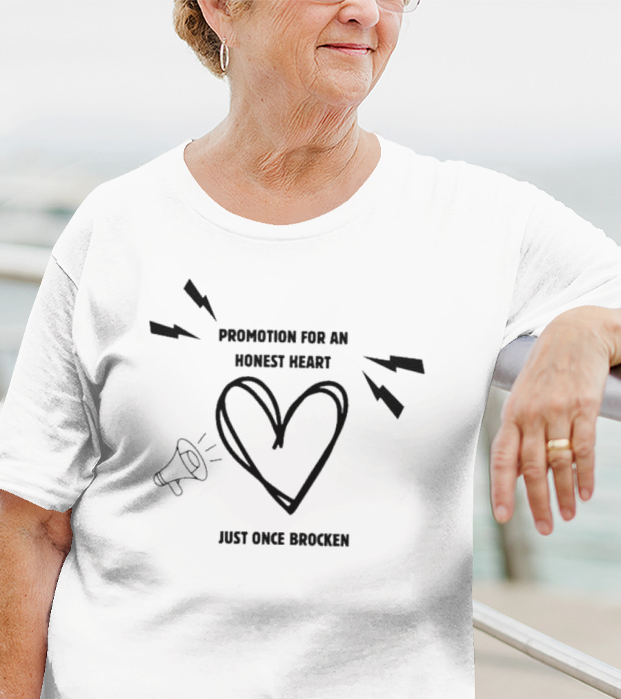 Promotion For An Honest Heart Just Once Brocken With Lightning Bolts And Megaphone T-Shirt