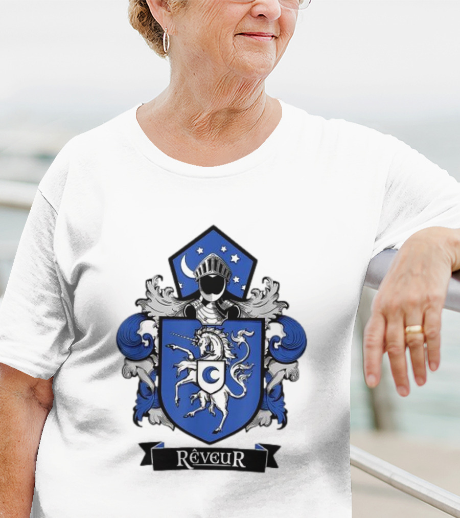 Rêveur House Of Dreamers RCA Givers School Spirit Unicorn Coat Of Arms T-Shirt