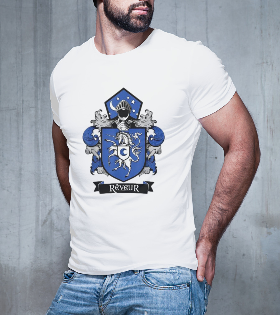 Rêveur House Of Dreamers RCA Givers School Spirit Unicorn Coat Of Arms T-Shirt