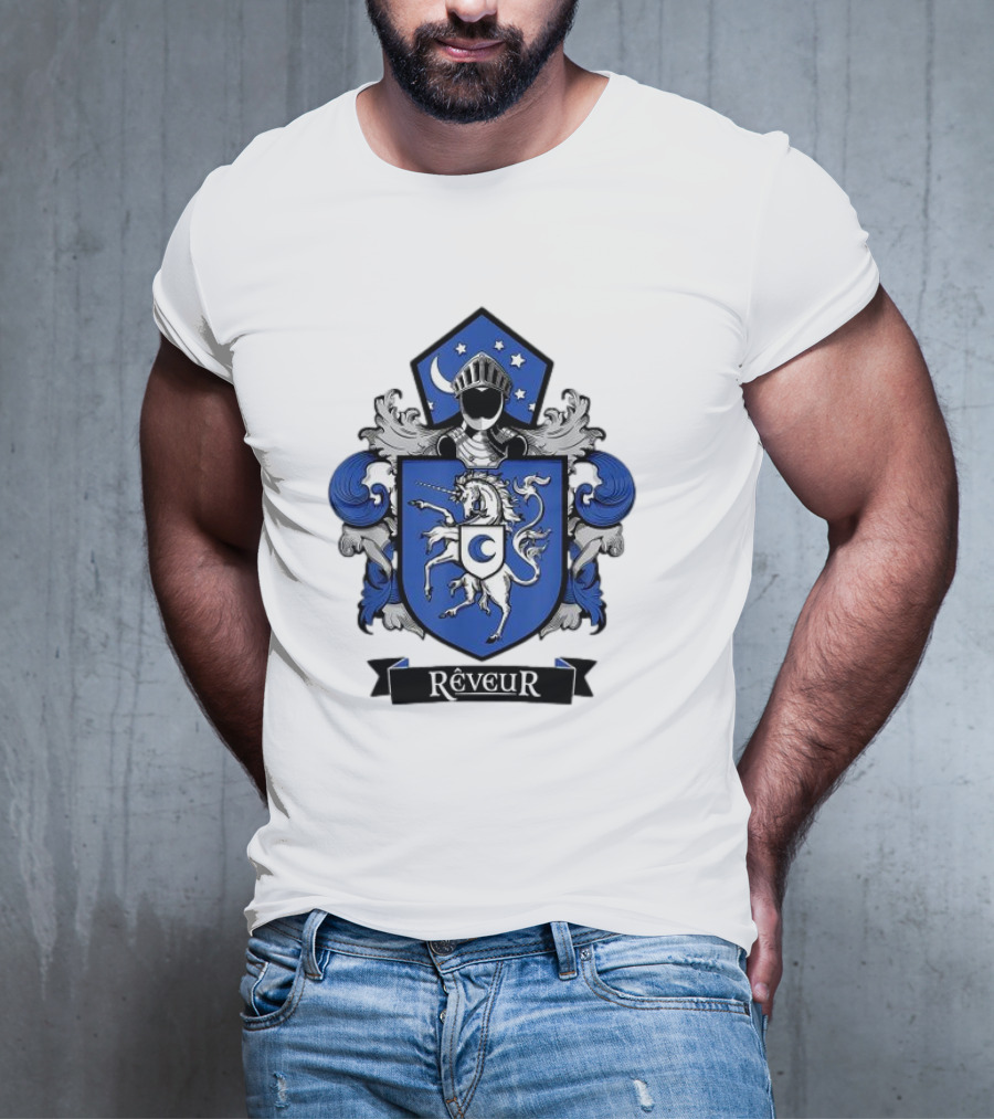 Rêveur House Of Dreamers RCA Givers School Spirit Unicorn Coat Of Arms T-Shirt