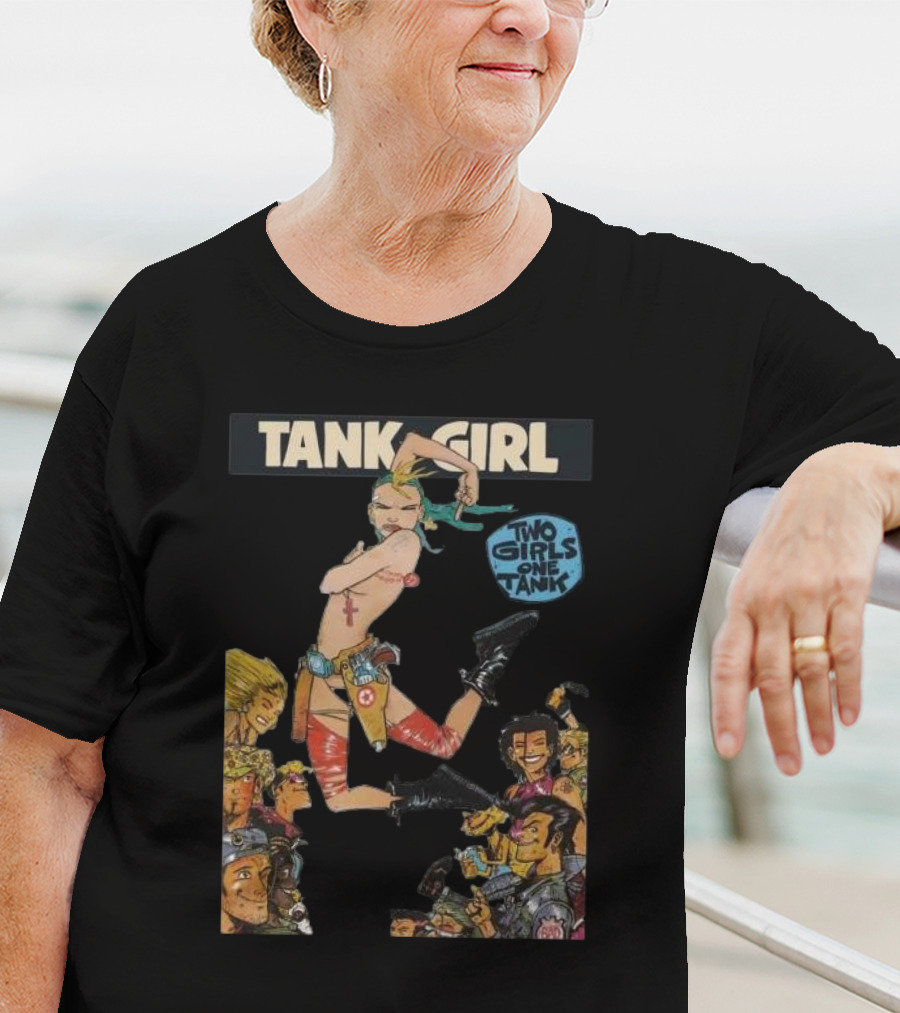 Tank Girl Two Girls One Tank Comic Art Adventure Iconic Characters T-Shirt