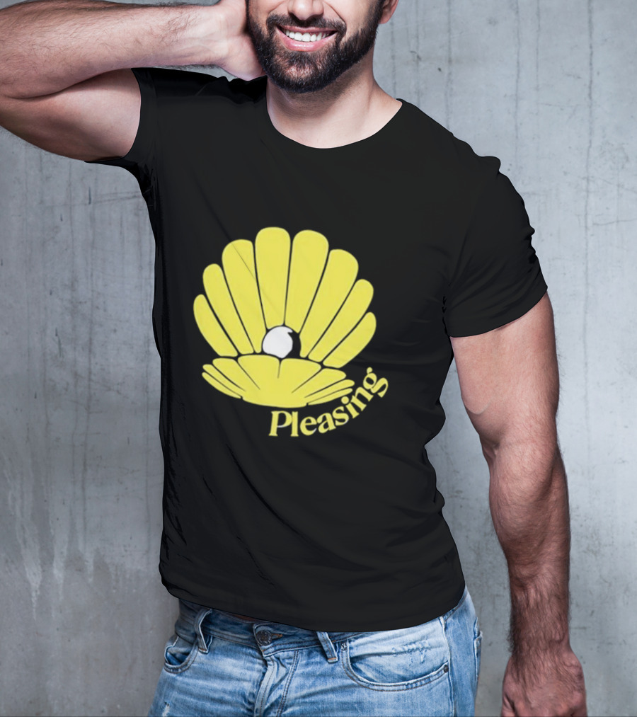 Pleasing Clam Yellow Shell With Pearl T-Shirt