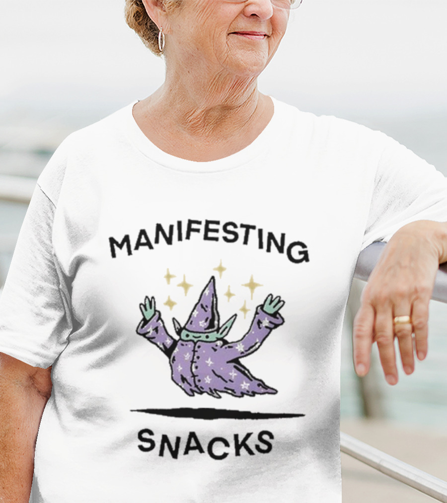 Wizard Of Barge Manifesting Snacks Stars Magic T-Shirt