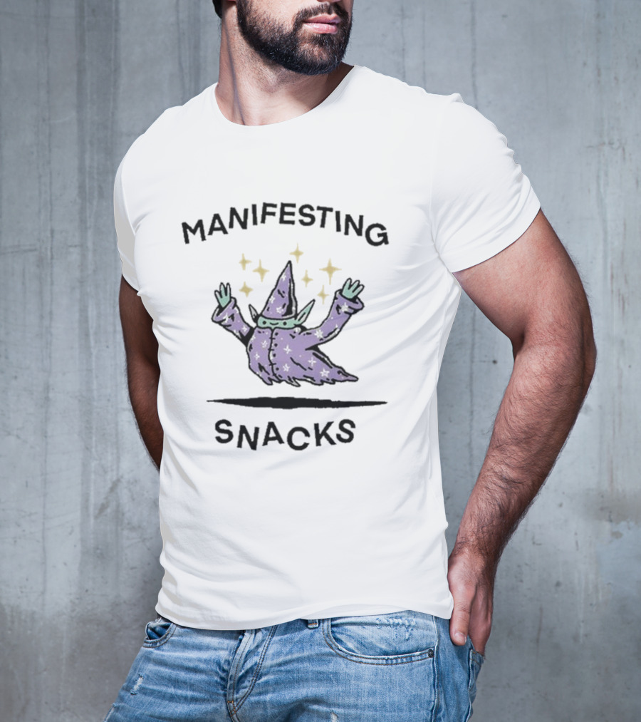 Wizard Of Barge Manifesting Snacks Stars Magic T-Shirt