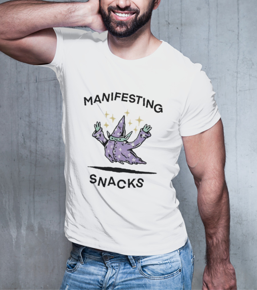 Wizard Of Barge Manifesting Snacks Stars Magic T-Shirt