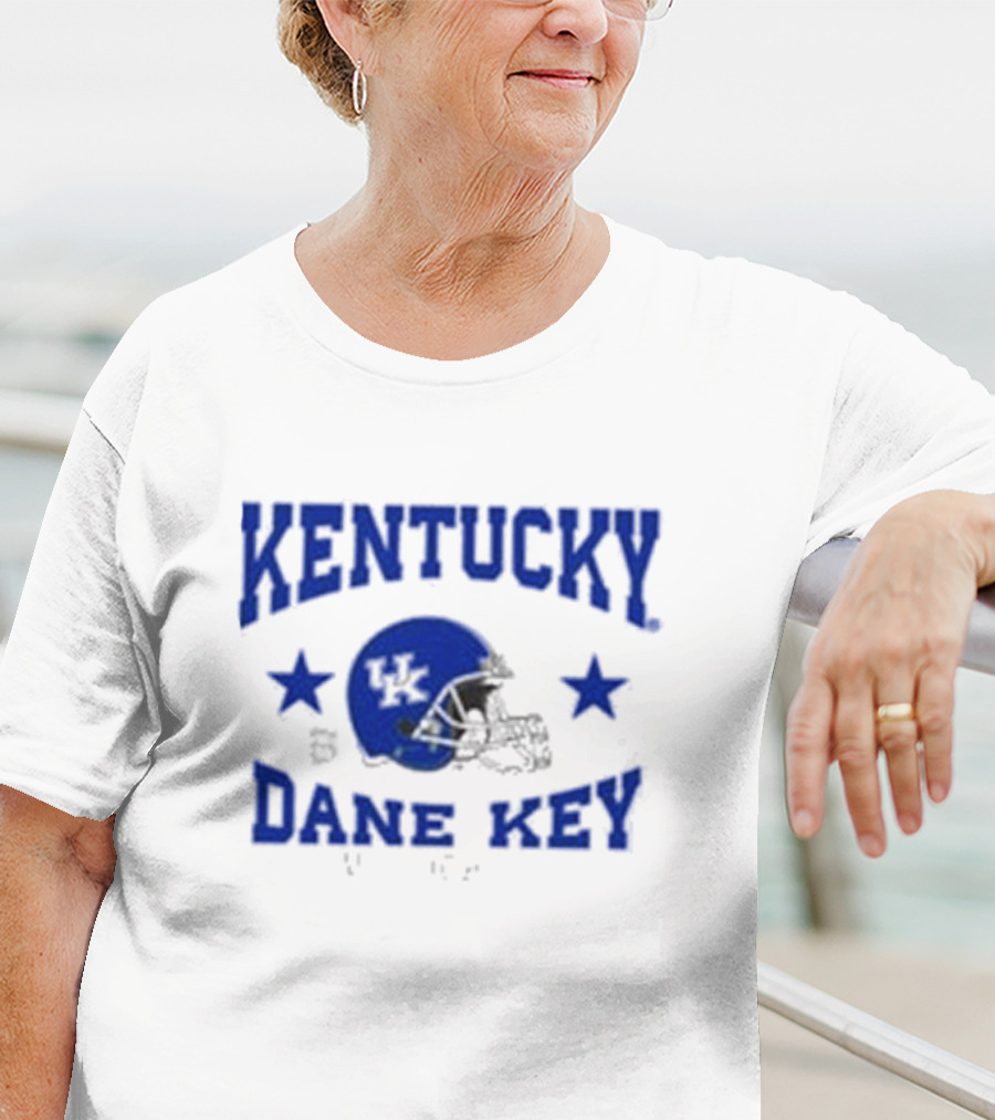 Kentucky Dane Key Football Helmet Stars T-Shirt