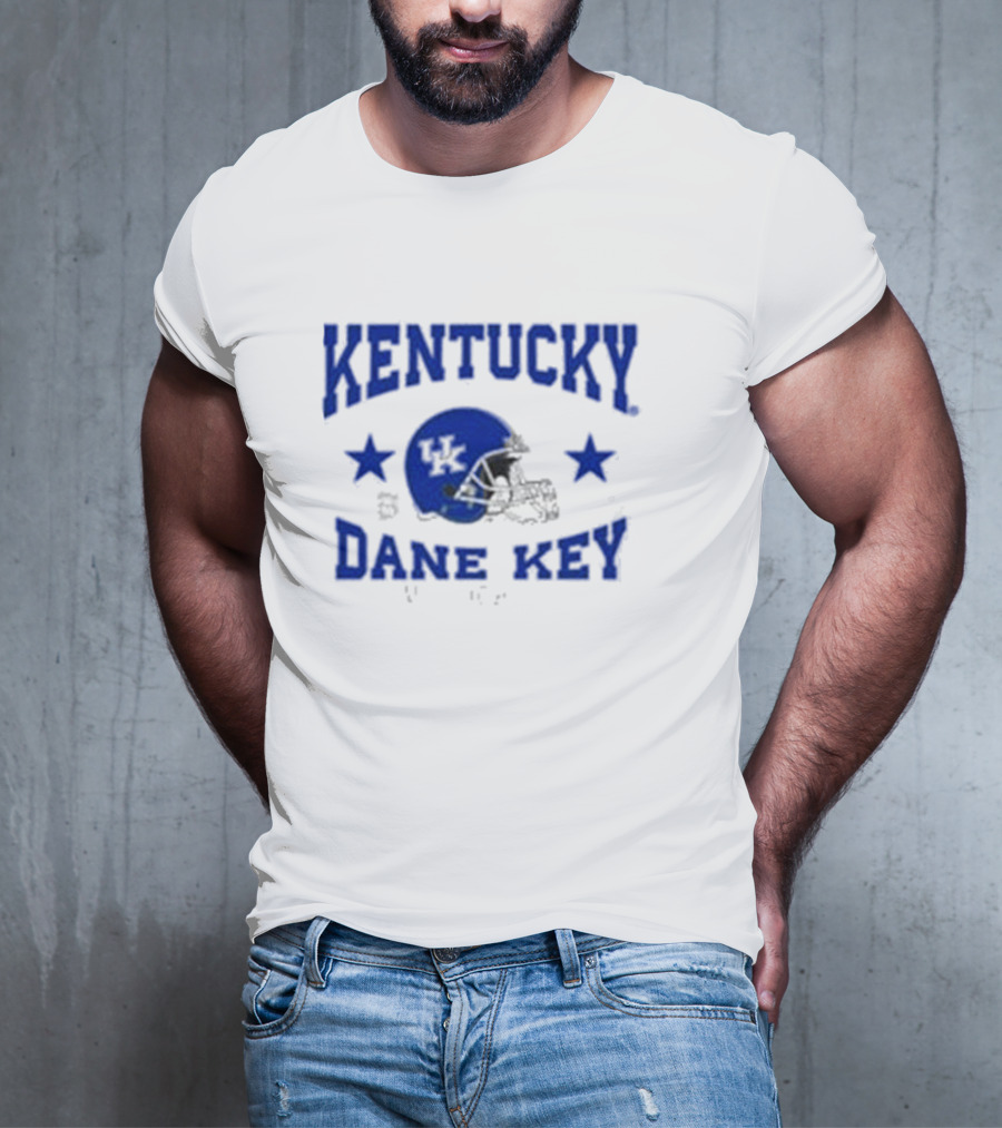 Kentucky Dane Key Football Helmet Stars T-Shirt
