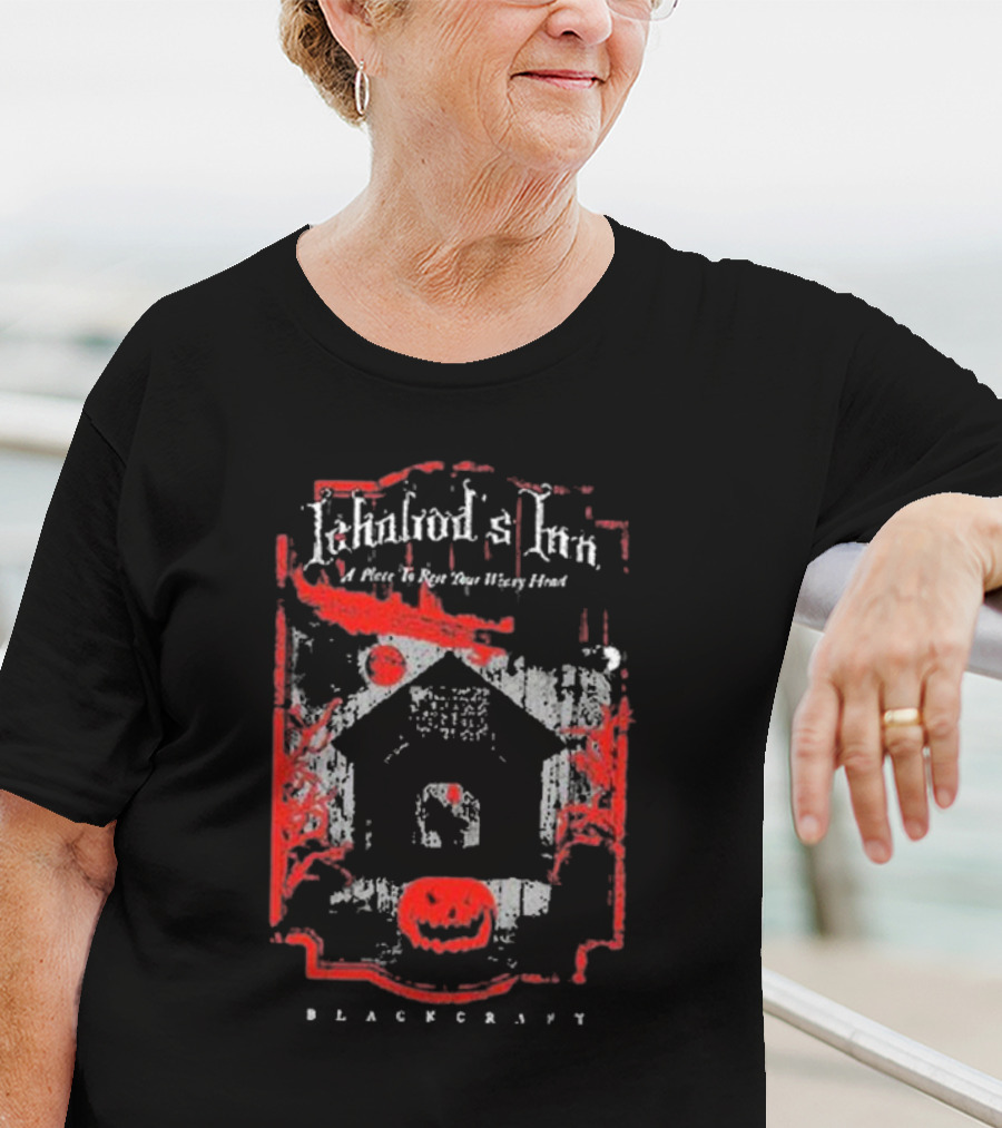 Blackcraft Cult Ichabod's Inn Haunted House Pumpkin Moon T-Shirt