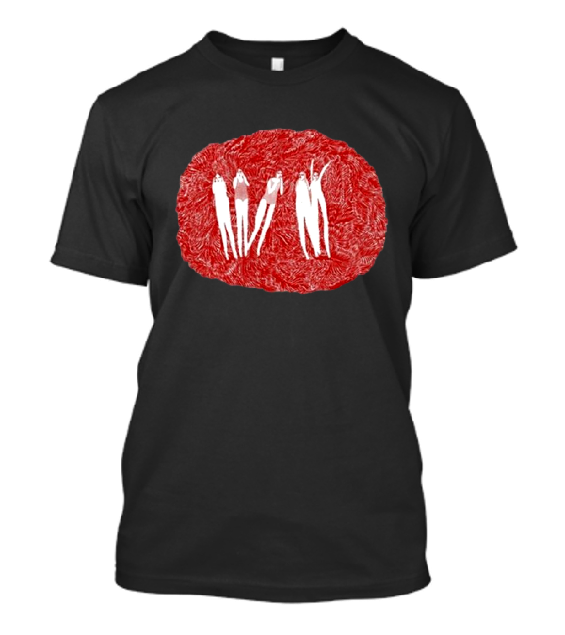 Burn Your Fire For No Witness Silhouettes On Red Texture T-Shirt