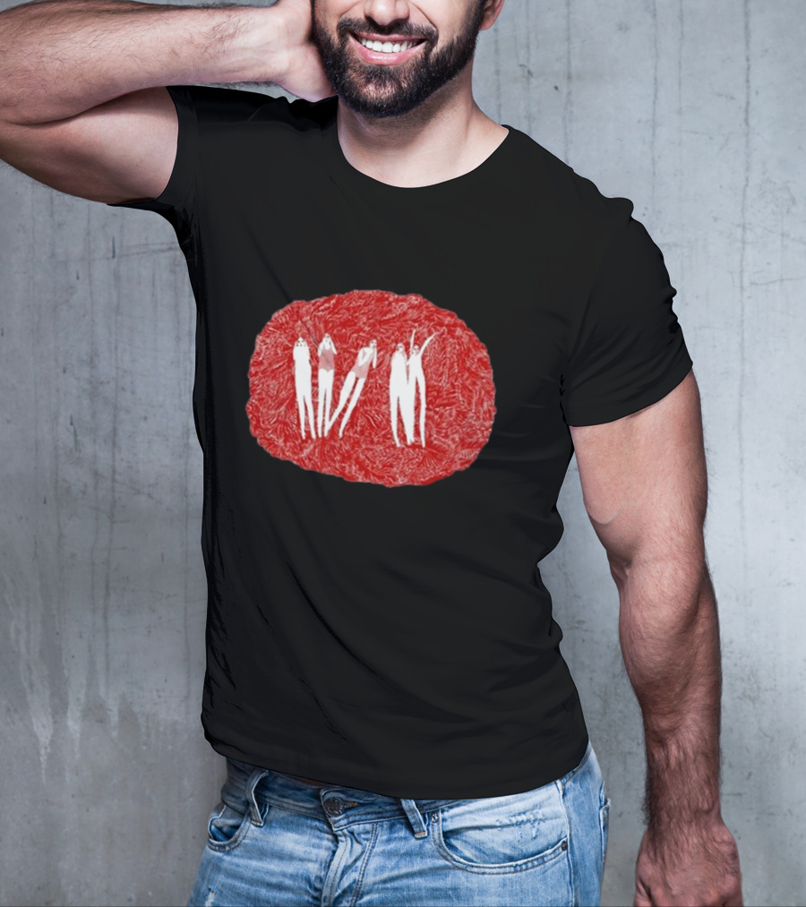 Burn Your Fire For No Witness Silhouettes On Red Texture T-Shirt