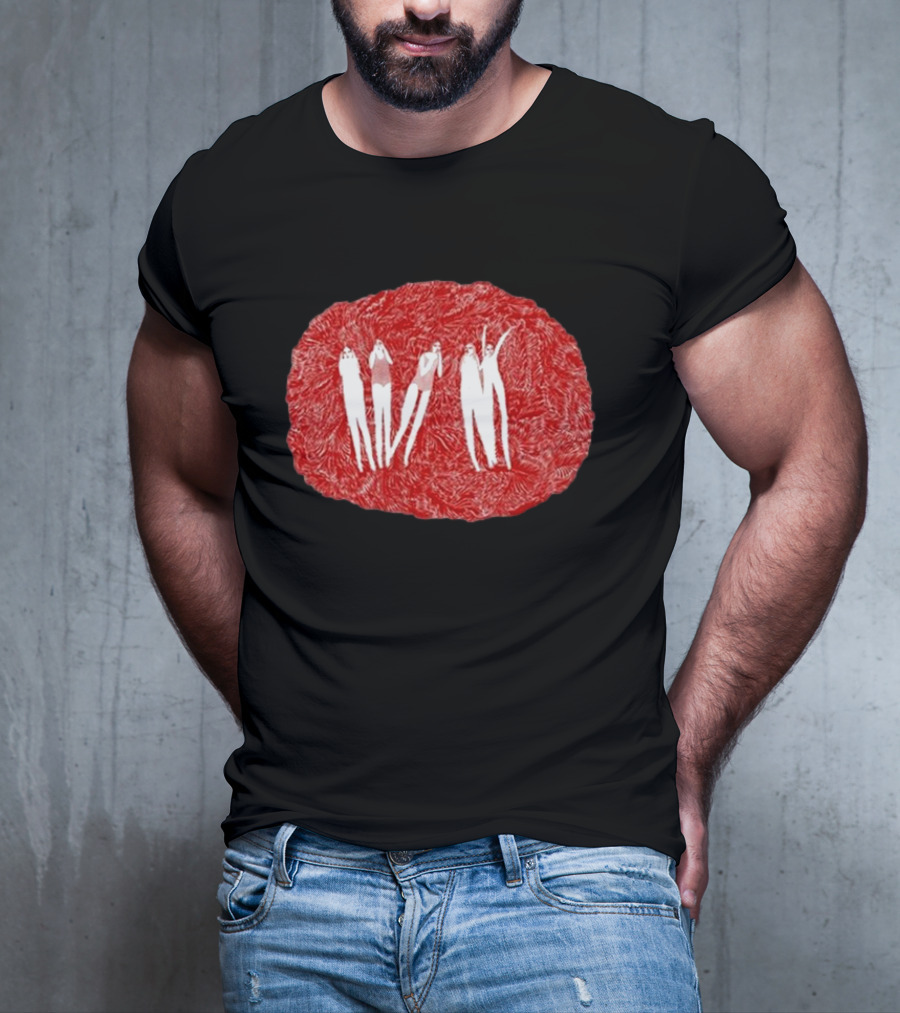 Burn Your Fire For No Witness Silhouettes On Red Texture T-Shirt