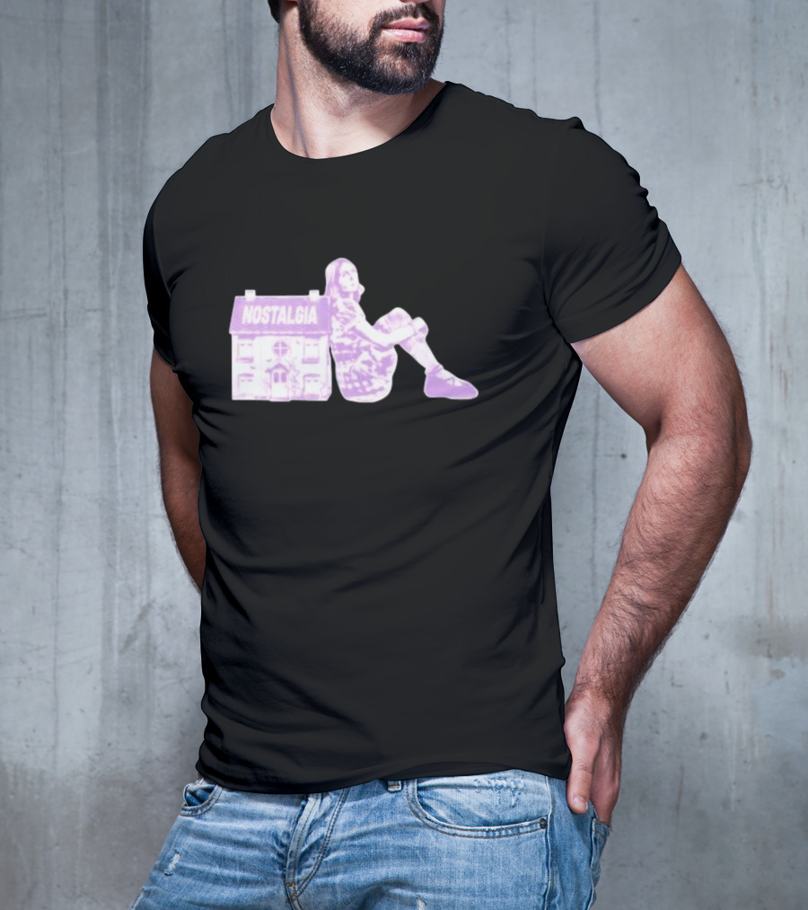 Nostalgia House Girl Silhouette In Purple Tone T-Shirt