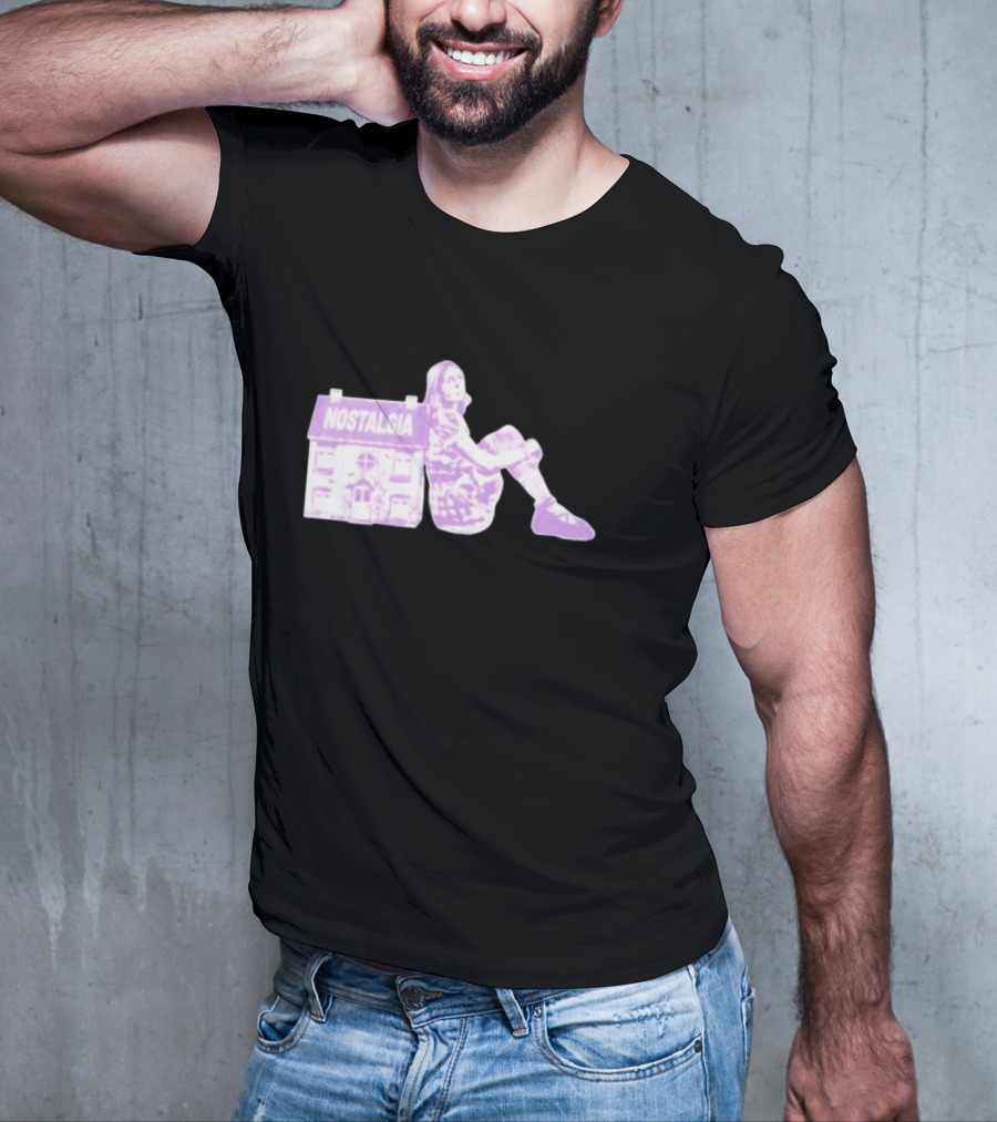 Nostalgia House Girl Silhouette In Purple Tone T-Shirt