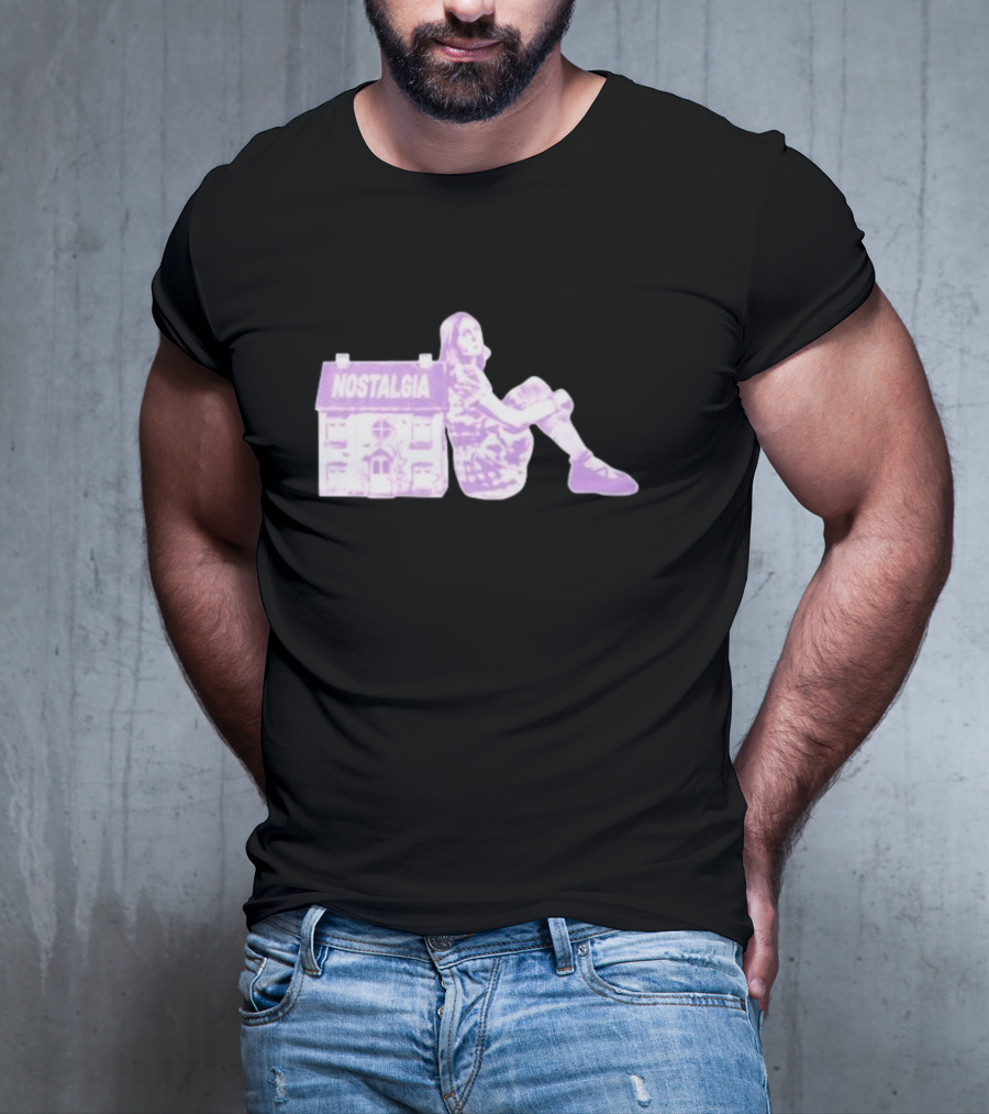 Nostalgia House Girl Silhouette In Purple Tone T-Shirt