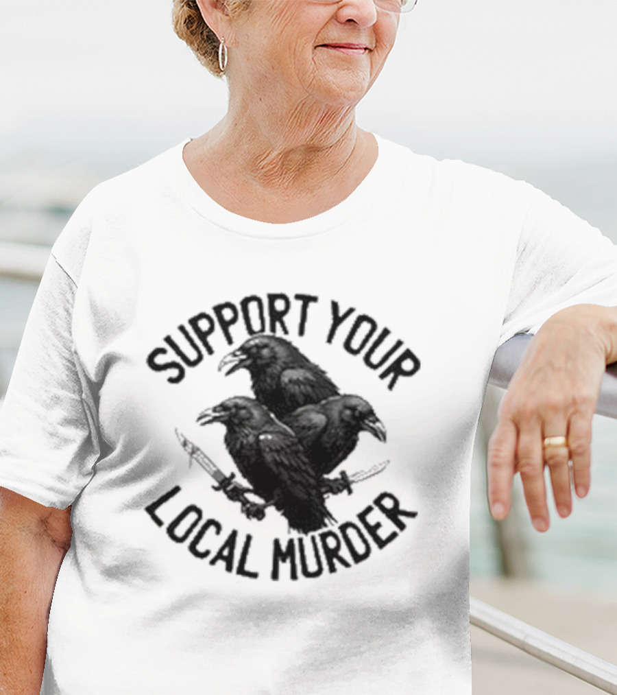 Support Your Local Murder Ravens Knives T-Shirt