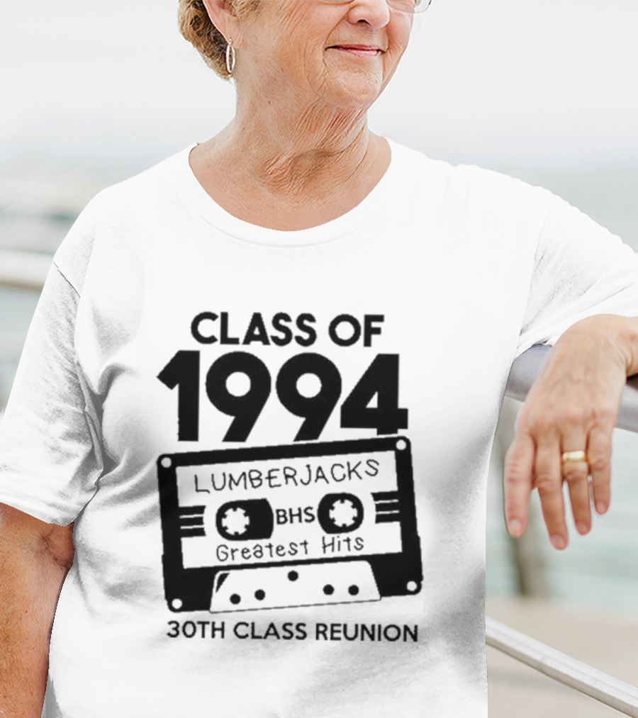 Class Of 1994 Lumberjacks BHS Greatest Hits 30th Class Reunion Cassette Tape T-Shirt