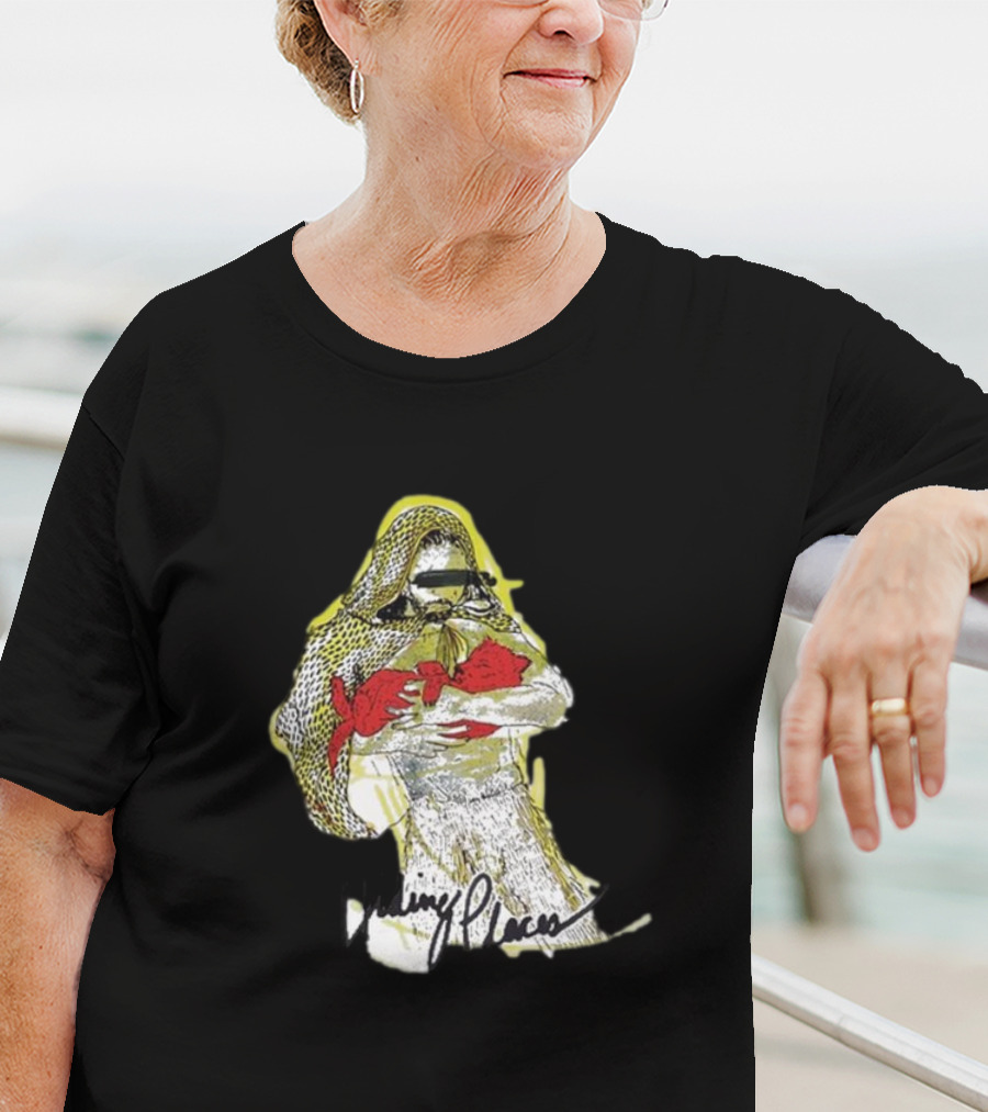 Hiding Places Wolf Father Sketch With Hooded Figure And Red Gloves T-Shirt