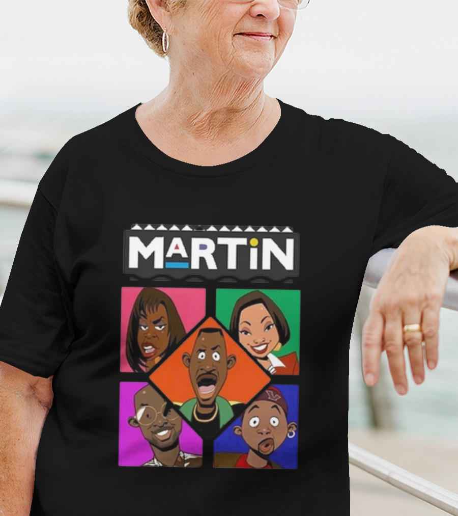 Martin Lawrence Martin TV Show Cartoon Characters T-Shirt
