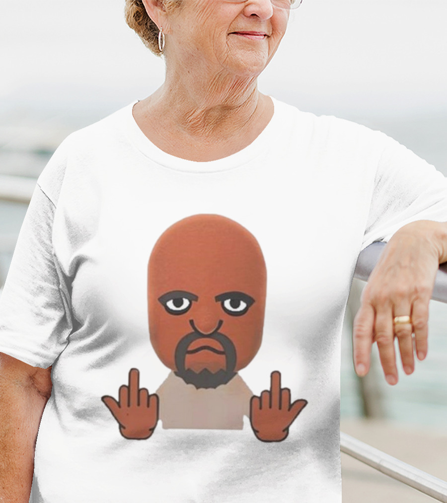Mii Character Middle Finger Gesture Mood T-Shirt