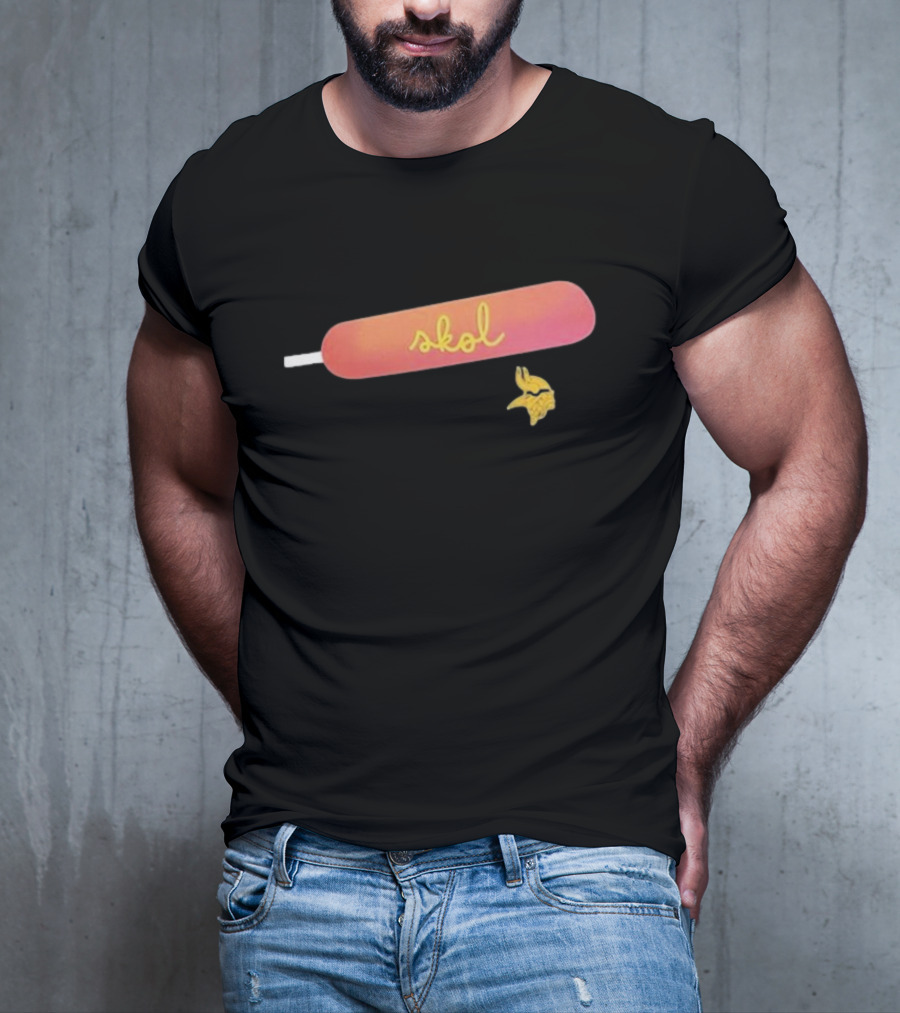 Minnesota Vikings Skol Hotdog With Team T-Shirt
