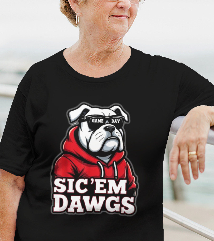 Sic'Em Dawgs Game Day Bulldogs Football Spirit Vintage T-Shirt