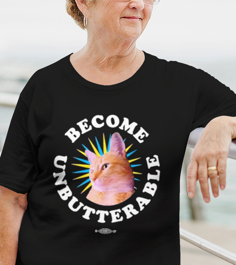 Become Unbutterable Jorts The Cat Vintage Meme T-Shirt