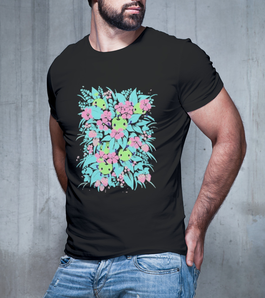 Stardew Valley Junimo Forest Guardians Floral T-Shirt